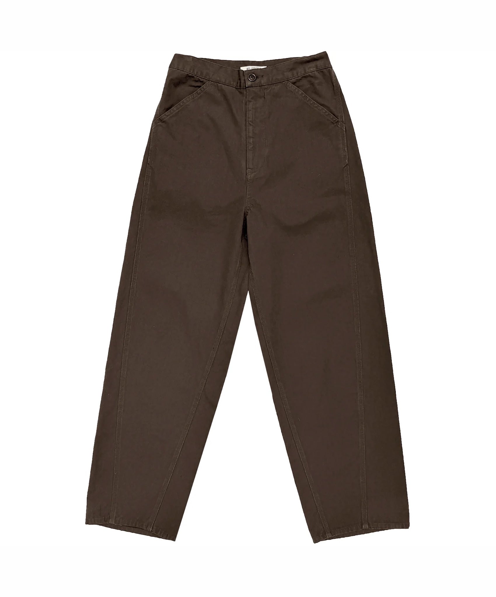 Ali Golden-Fitted Barrel Pant // Brown