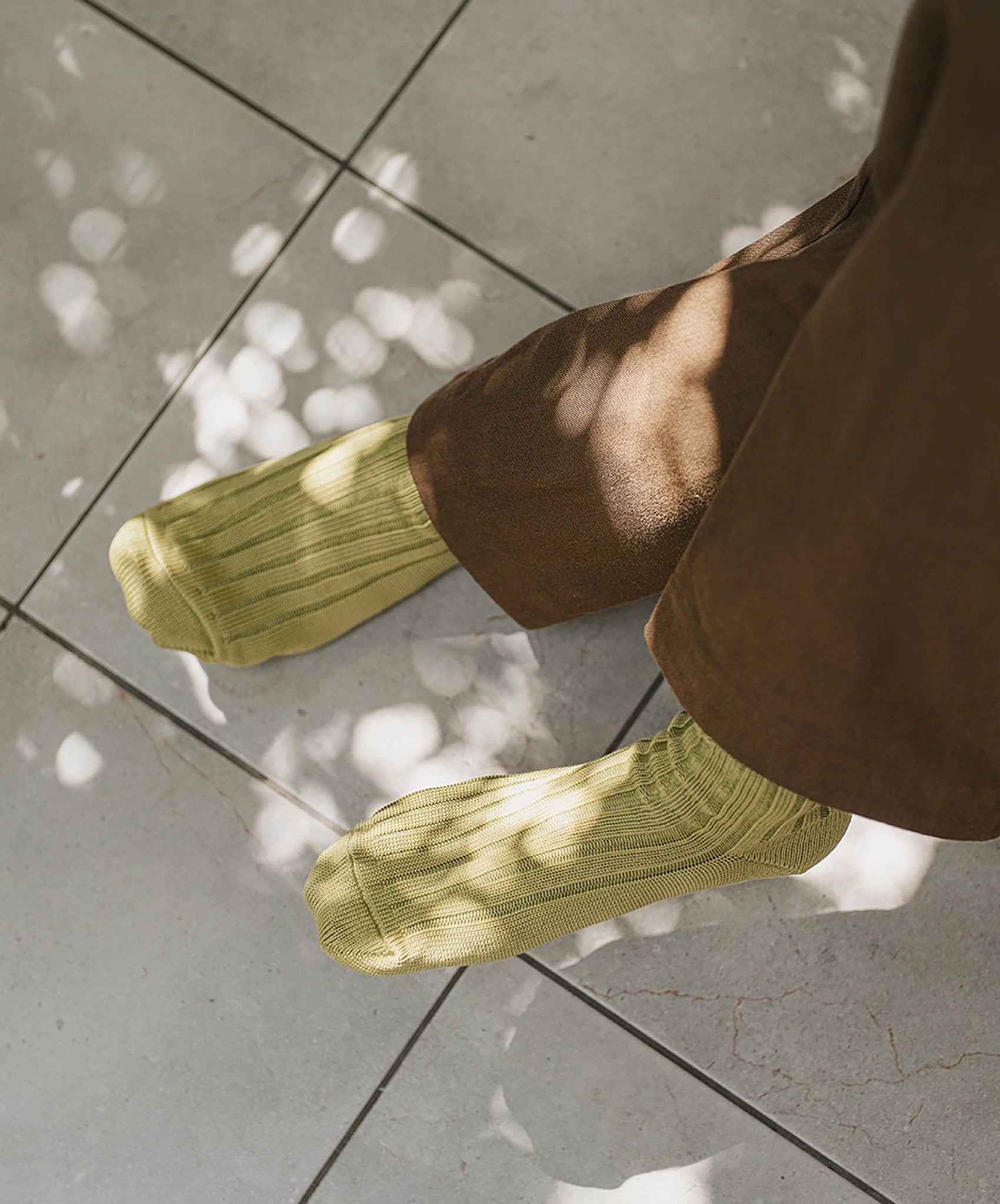 Nishiguchi-Egyptian Cotton Ribbed Sock