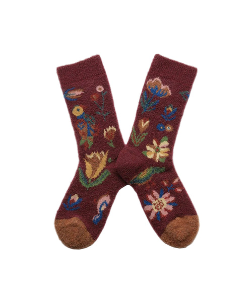 Bonne Maison-Mousse Flowers & Birds Socks