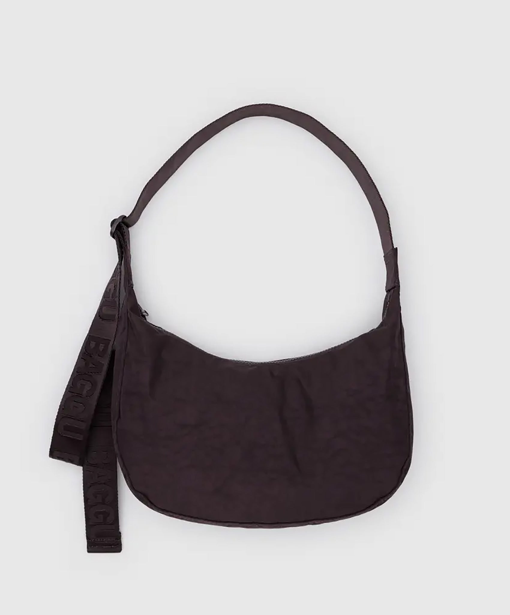 Baggu-Medium Nylon Crescent Bag // Chocolate Plum