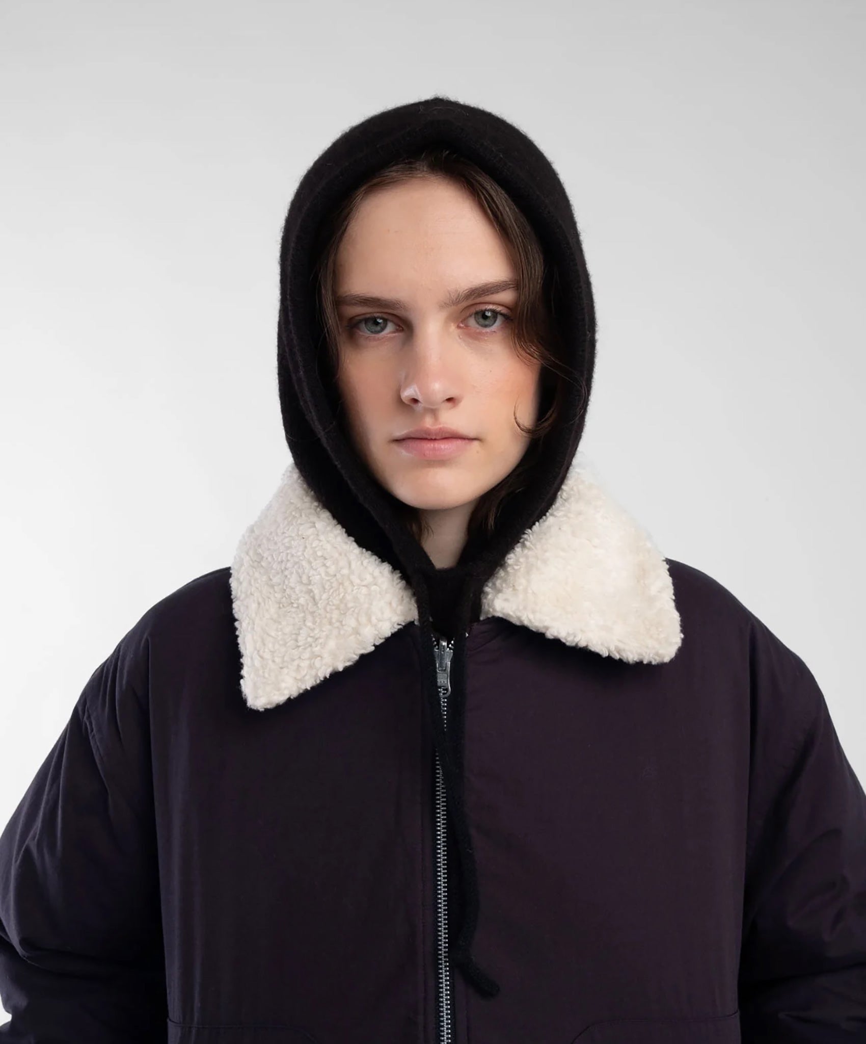 Micaela Greg-Brushed Knit Hood