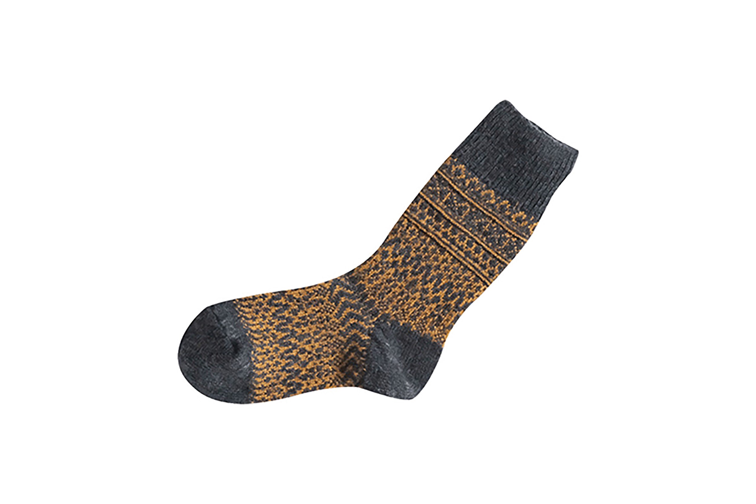 Nishiguchi-Wool Jacquard Sock // Navy