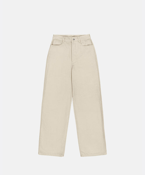 Kowtow-Straight Leg Jeans // Ecru
