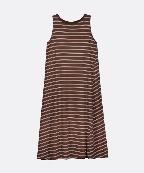 Kowtow-Tank Swing Dress //  Brown Stripe