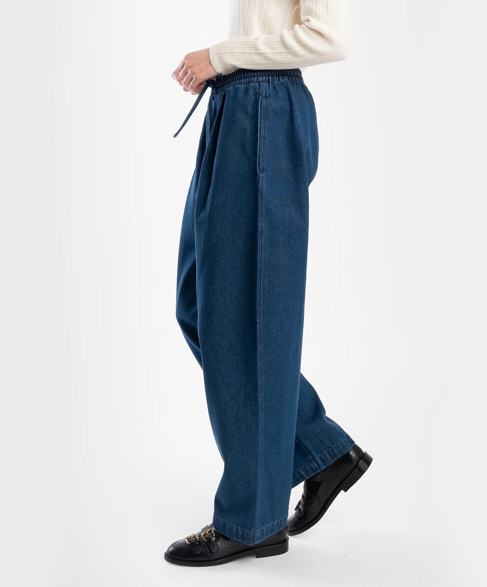 Micaela Greg-Tie Trouser // Denim