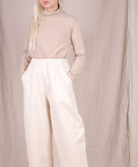 Beaumont Organic-Adelaide Mock Neck Top // Nude