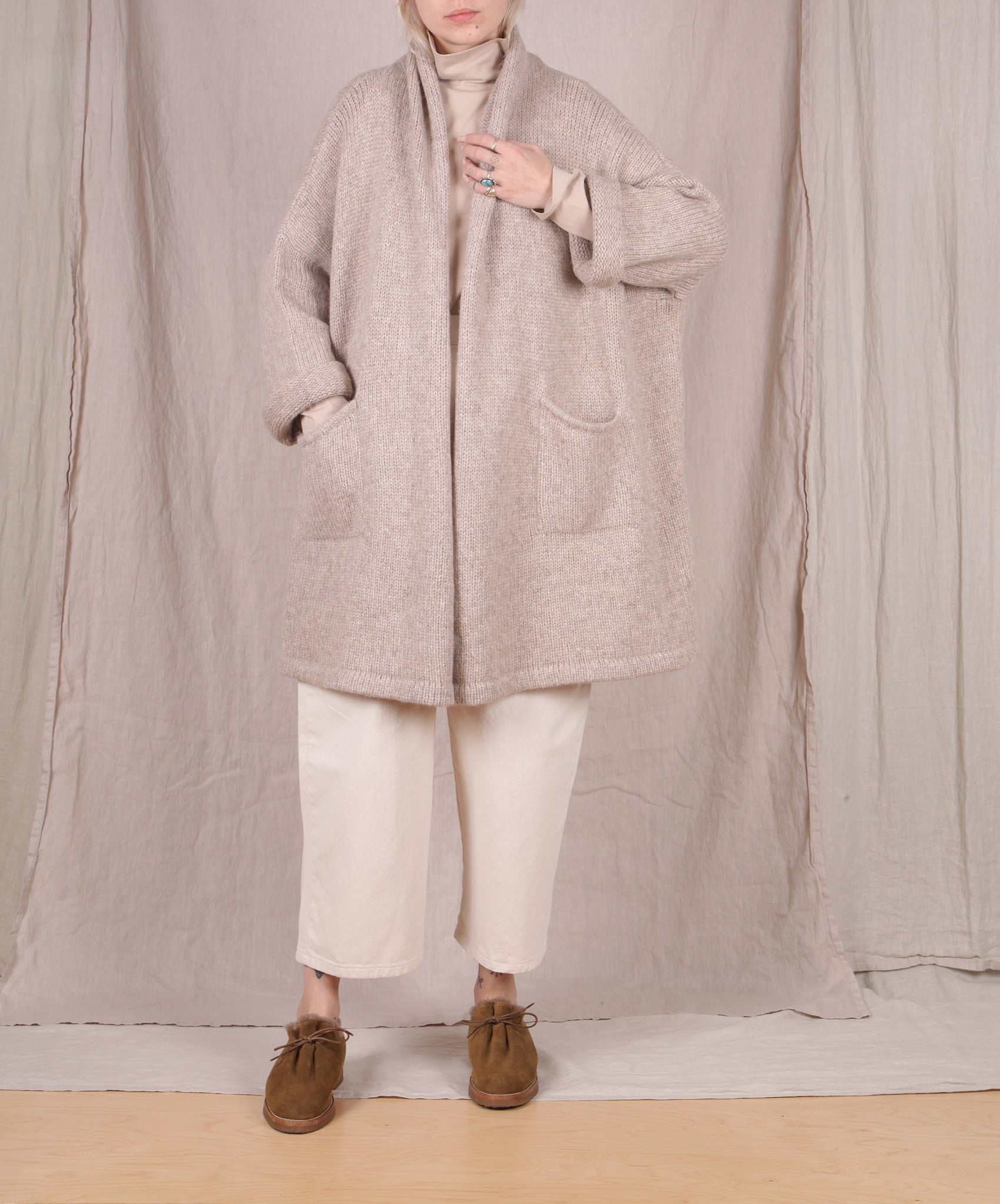 Atelier Delphine-Haori Sweater Coat // Grain