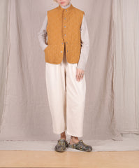 Utility Canvas-Quilted Snap Vest // Honey