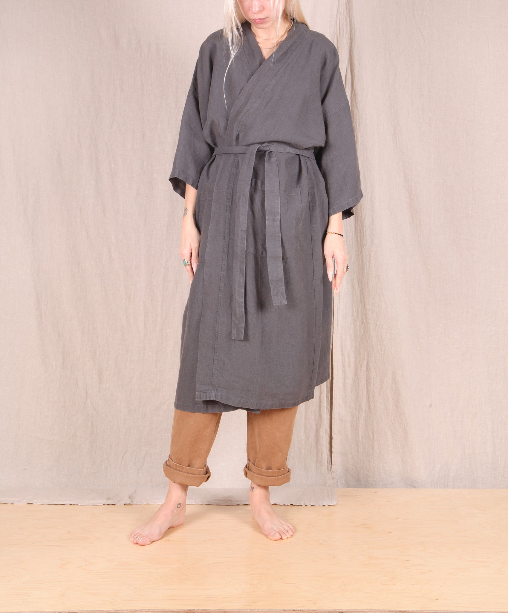 Linge Particulier-Kimono Robe // STORM GREY