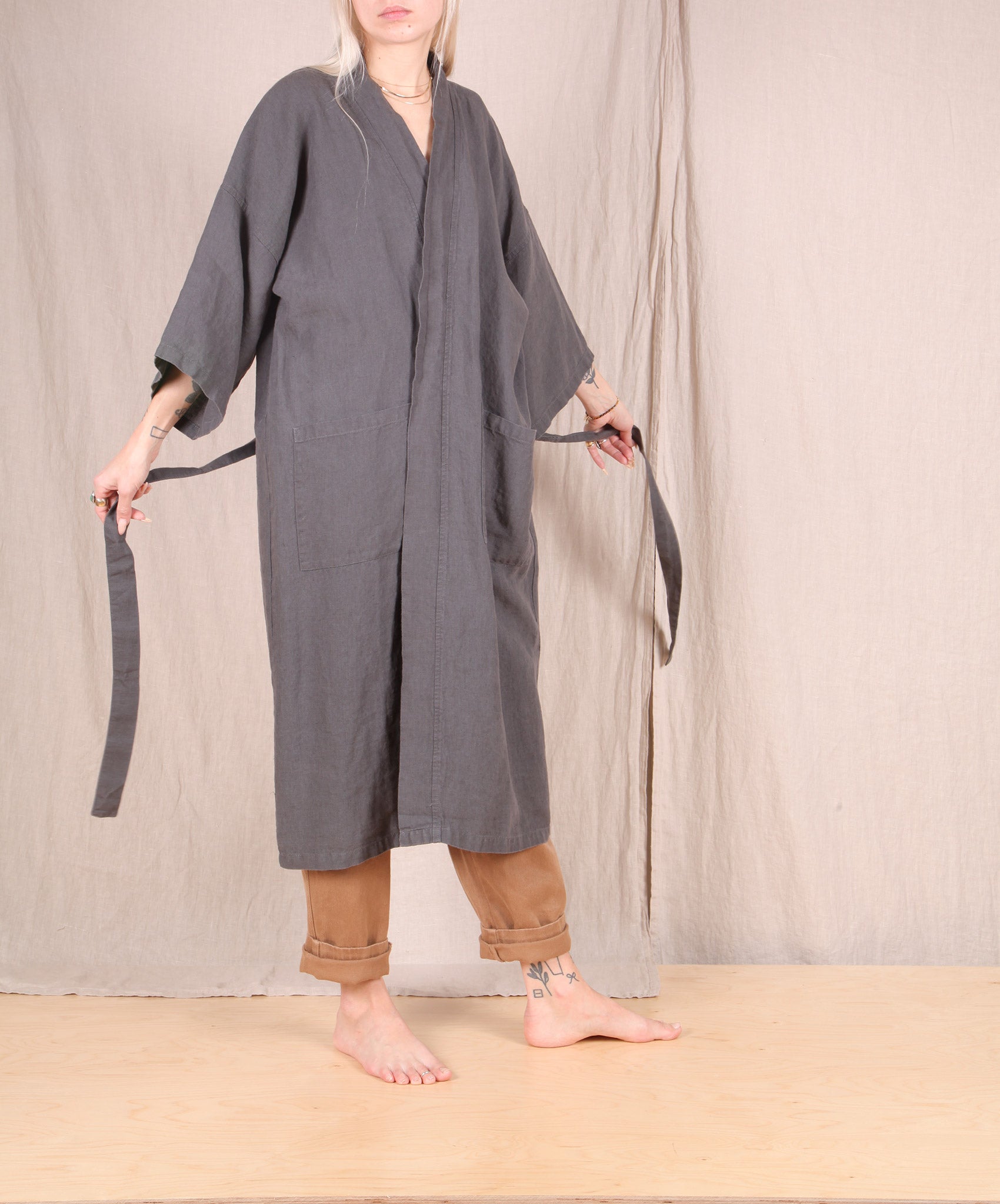 Linge Particulier-Kimono Robe // STORM GREY