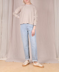 Jungmaven-Cropped Long Sleeve Tee // Canvas