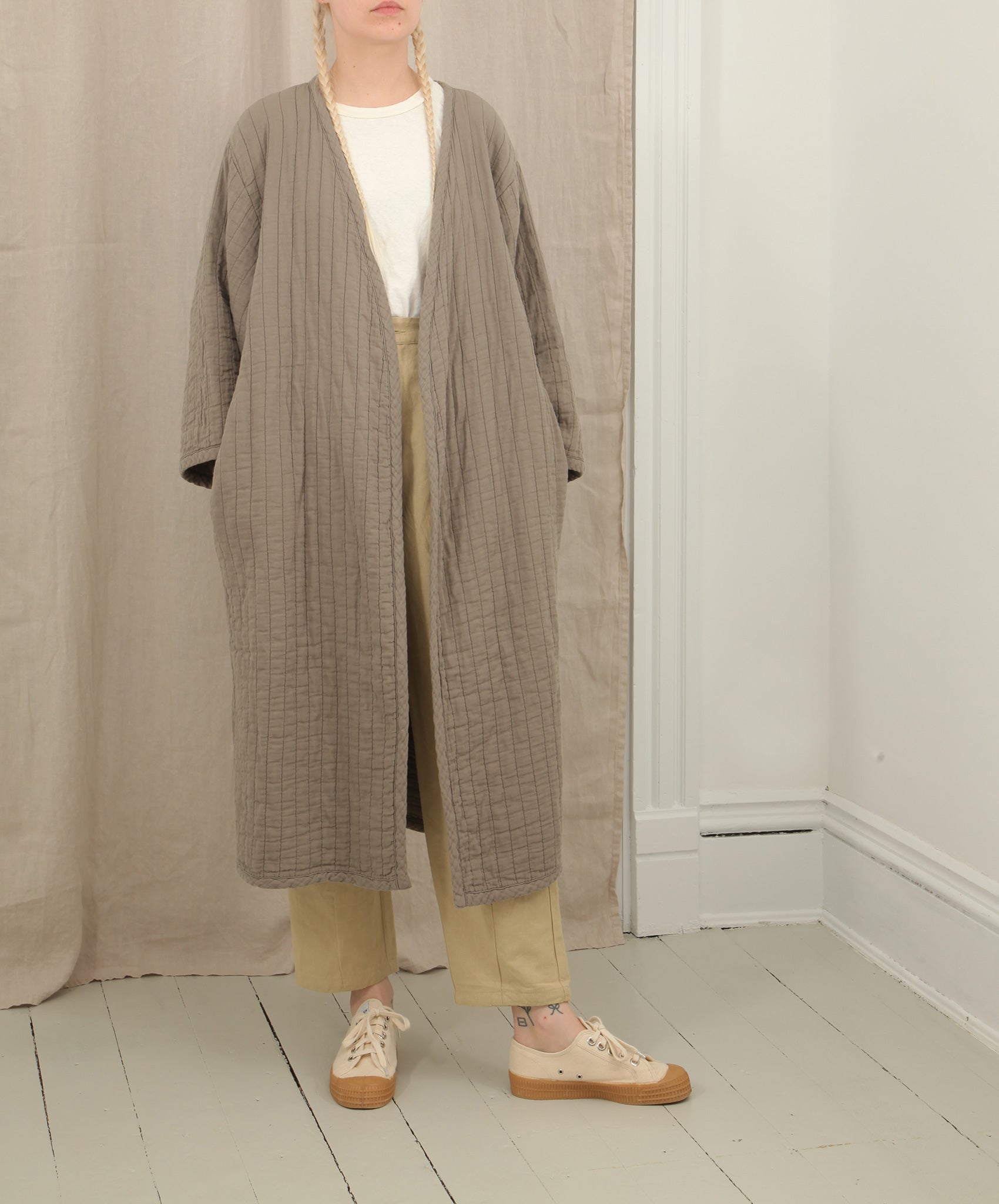 Beaumont Organic-Adeline Quilted Robe // Olive
