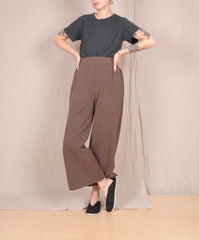 Beaumont Organic-Winona  Organic Cotton Trousers // Brown Marle