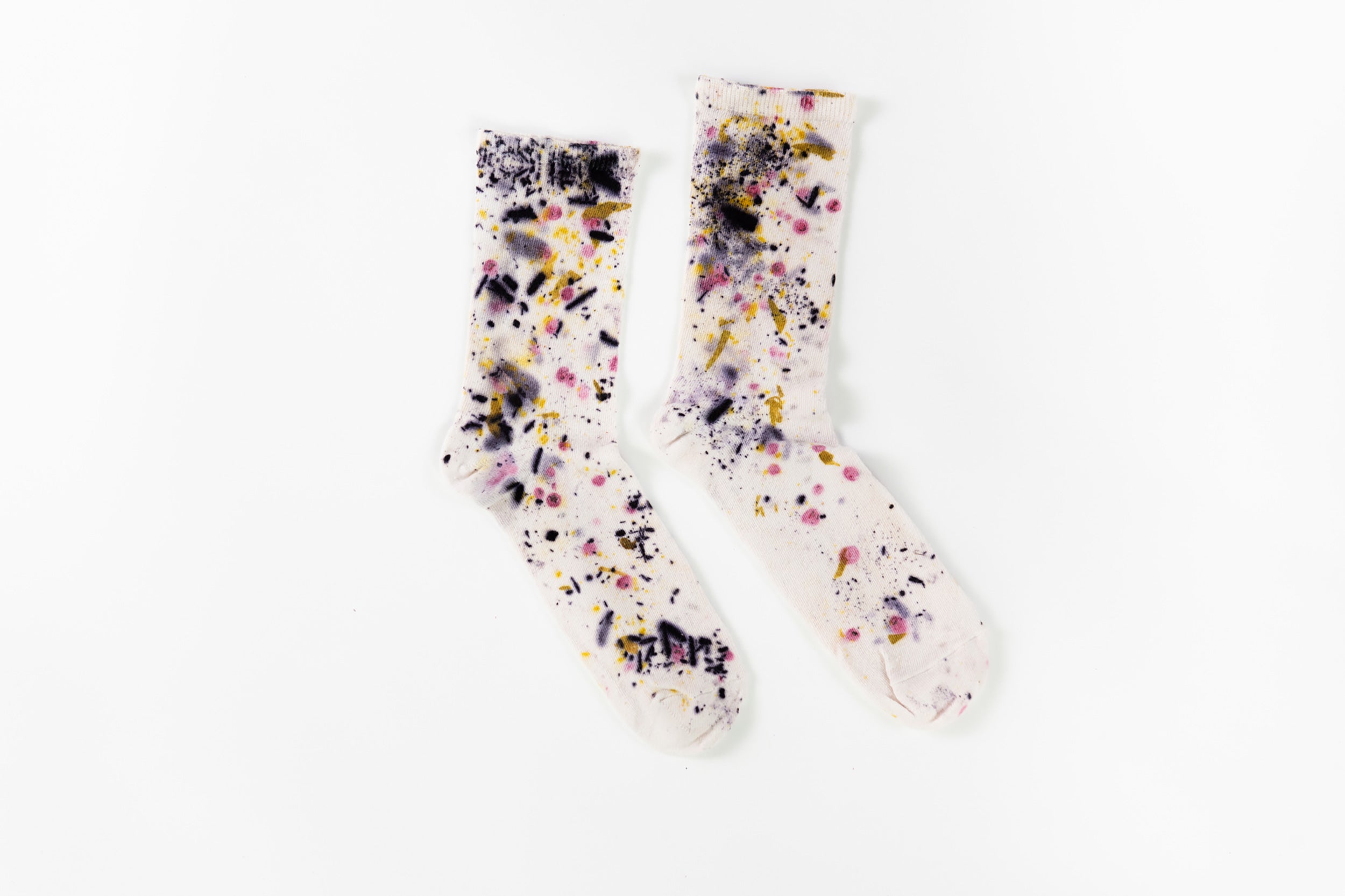 a_db-Cotton Crew Socks // Abstract Print